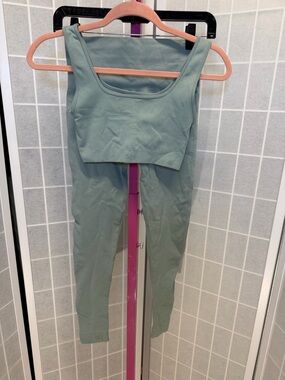 SET Active Olive Ribbed Workout Tank